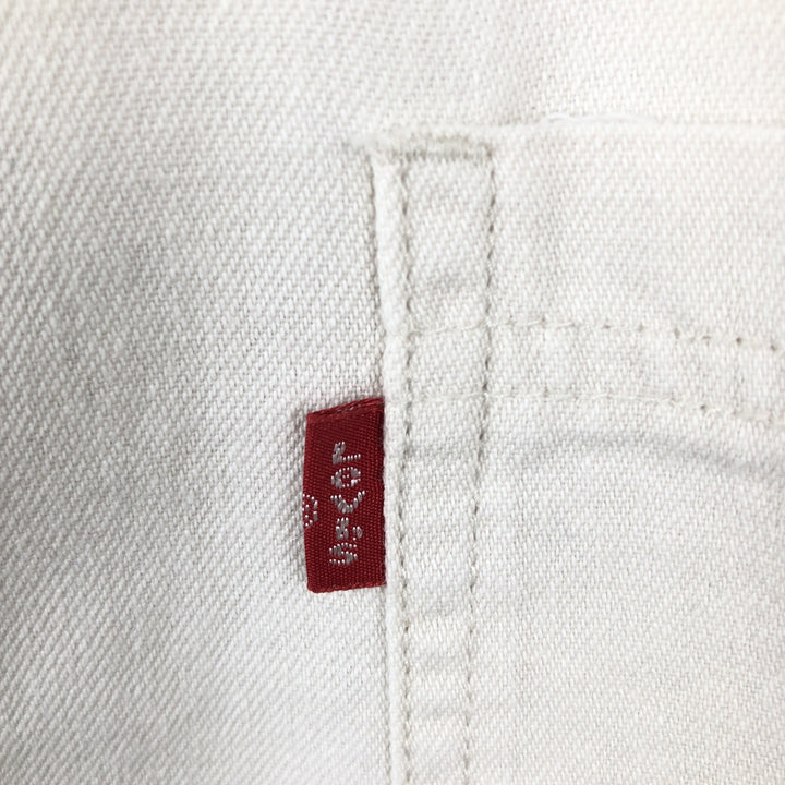 90s-00'S Levi's Jeans Long-Sleeve White Denim Shirt, Men's Size XL (approx.) cotton white type Vintage Second Hand