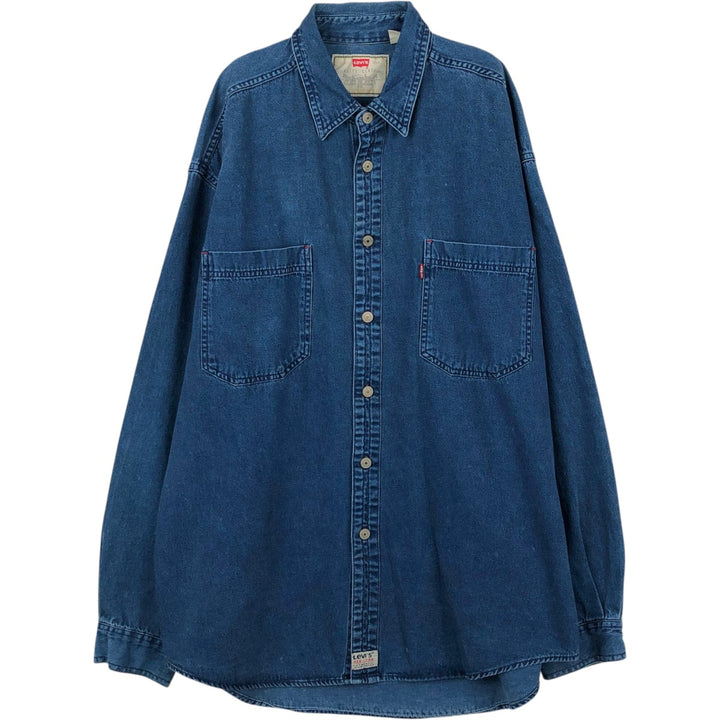 Levi's Red Tab Long Sleeve Denim Shirt, Men's Size L cotton blue type Vintage Second Hand