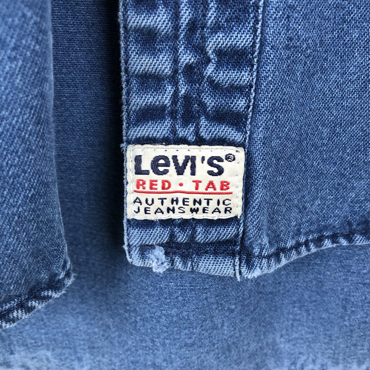 Levi's long sleeve denim shirt, men's size XL cotton blue type Vintage Second Hand