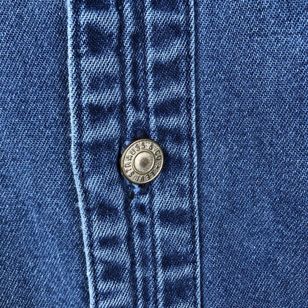 Levi's long sleeve denim shirt, men's size XL cotton blue type Vintage Second Hand