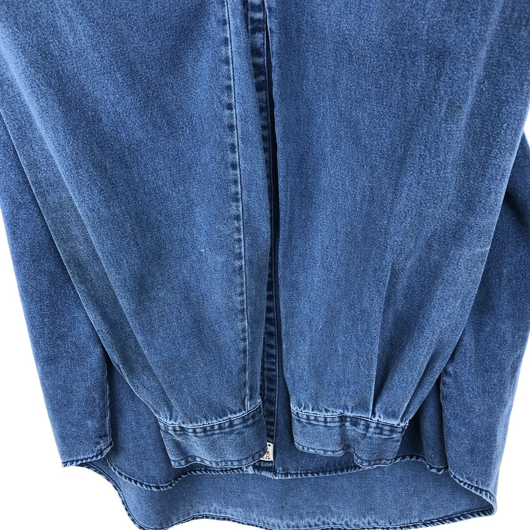Levi's long sleeve denim shirt, men's size XL cotton blue type Vintage Second Hand