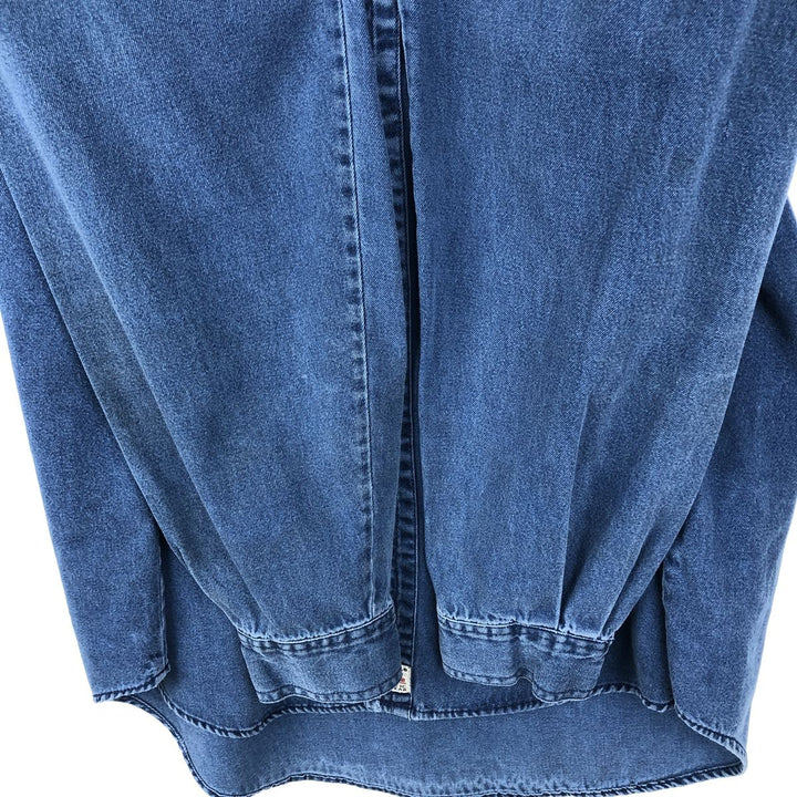 Levi's long sleeve denim shirt, men's size XL cotton blue type Vintage Second Hand