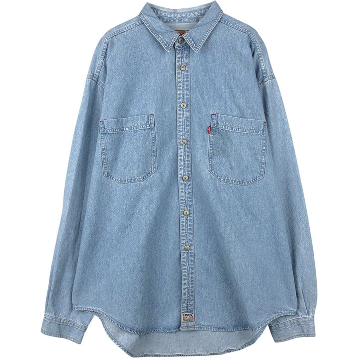 Levi's RED TAB Long-Sleeve Denim Shirt, Men's Size XL (approx.), Vintage cotton Blue type light blue Vintage Second Hand
