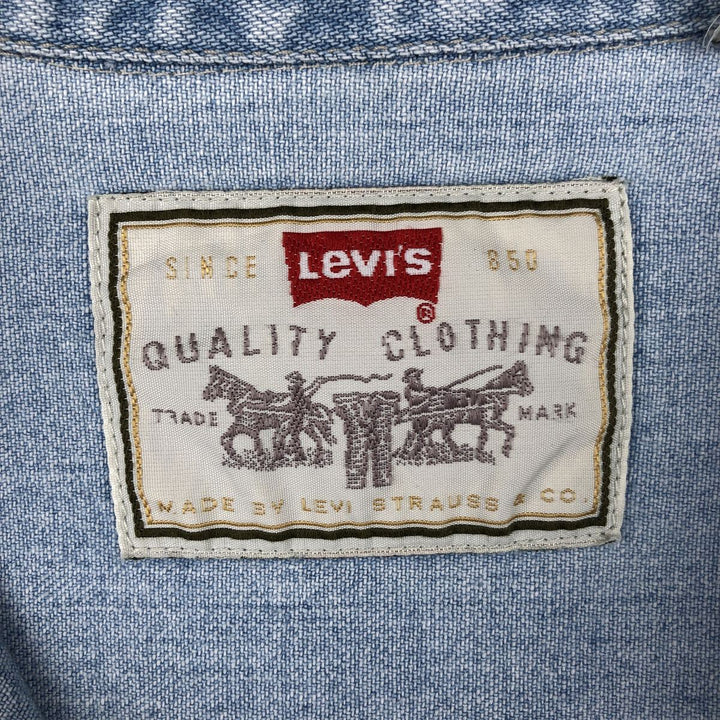 Levi's RED TAB Long-Sleeve Denim Shirt, Men's Size XL (approx.), Vintage cotton Blue type light blue Vintage Second Hand