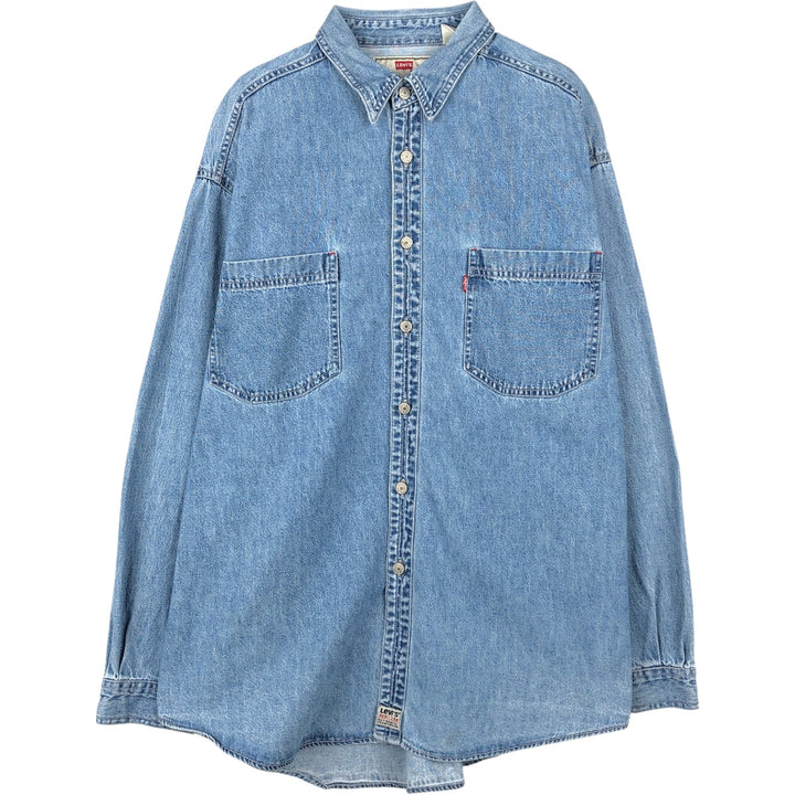 90s-00'S Levi's RED TAB Long-Sleeve Denim Shirt, Men's Size L (Equivalent), Vintage cotton Blue type light blue Vintage Second Hand