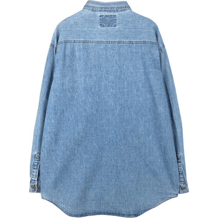 90s-00'S Levi's RED TAB Long-Sleeve Denim Shirt, Men's Size L (Equivalent), Vintage cotton Blue type light blue Vintage Second Hand
