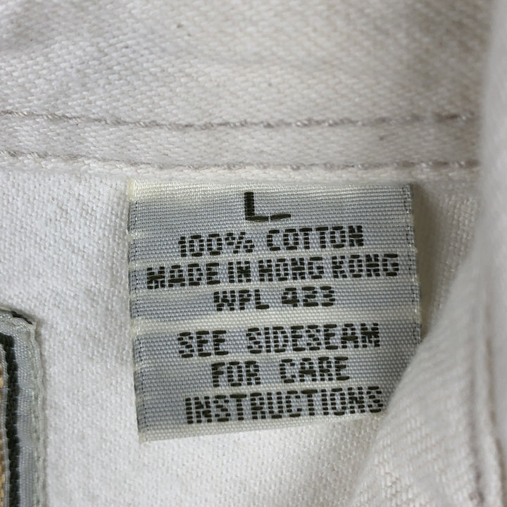 90s-00'S Levi's RED TAB Long-Sleeve White Denim Shirt, Men's Size L (Equivalent), Vintage cotton white type Vintage Second Hand