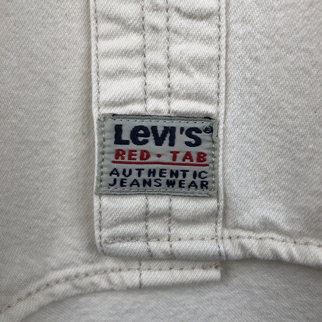 90s-00'S Levi's RED TAB Long-Sleeve White Denim Shirt, Men's Size L (Equivalent), Vintage cotton white type Vintage Second Hand