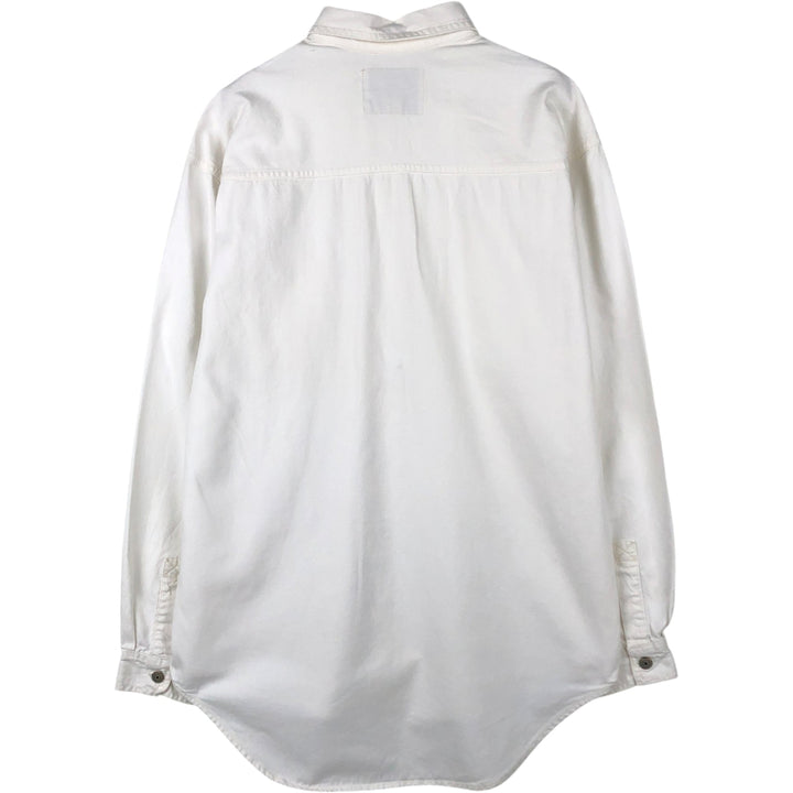 Levi's RED TAB Long-Sleeve White Denim Shirt, Men's Size M (Equivalent), Vintage cotton white type Vintage Second Hand