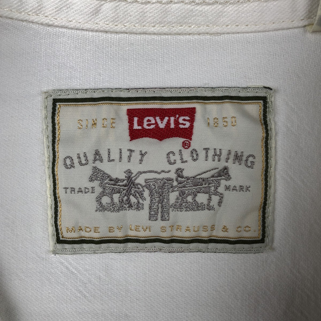 Levi's RED TAB Long-Sleeve White Denim Shirt, Men's Size M (Equivalent), Vintage cotton white type Vintage Second Hand