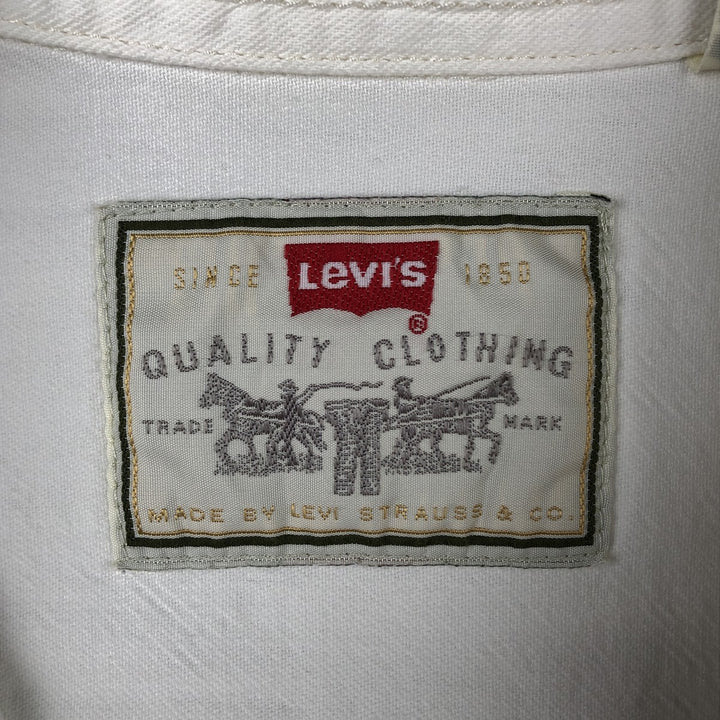 Levi's RED TAB Long-Sleeve White Denim Shirt, Men's Size M (Equivalent), Vintage cotton white type Vintage Second Hand