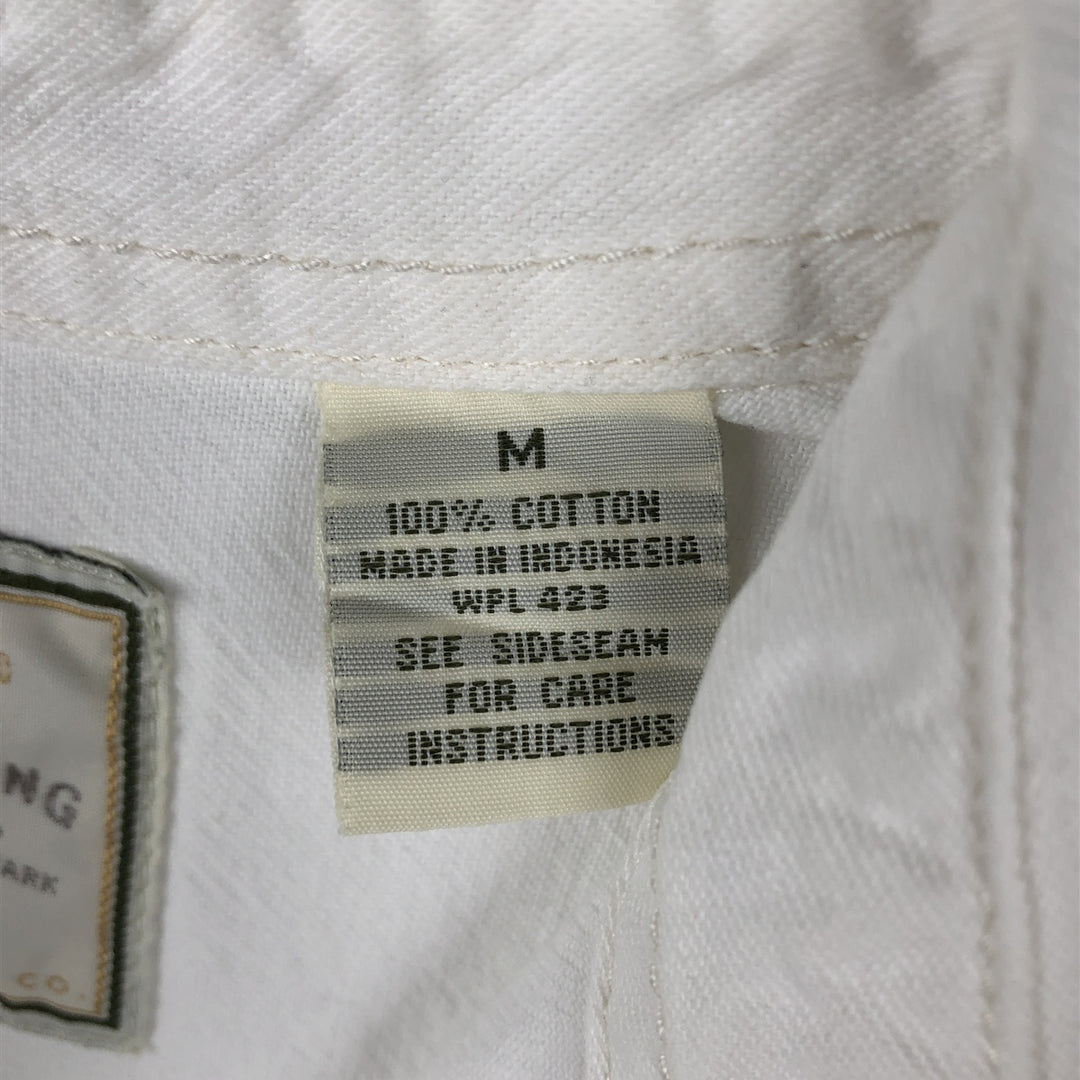 Levi's RED TAB Long-Sleeve White Denim Shirt, Men's Size M (Equivalent), Vintage cotton white type Vintage Second Hand