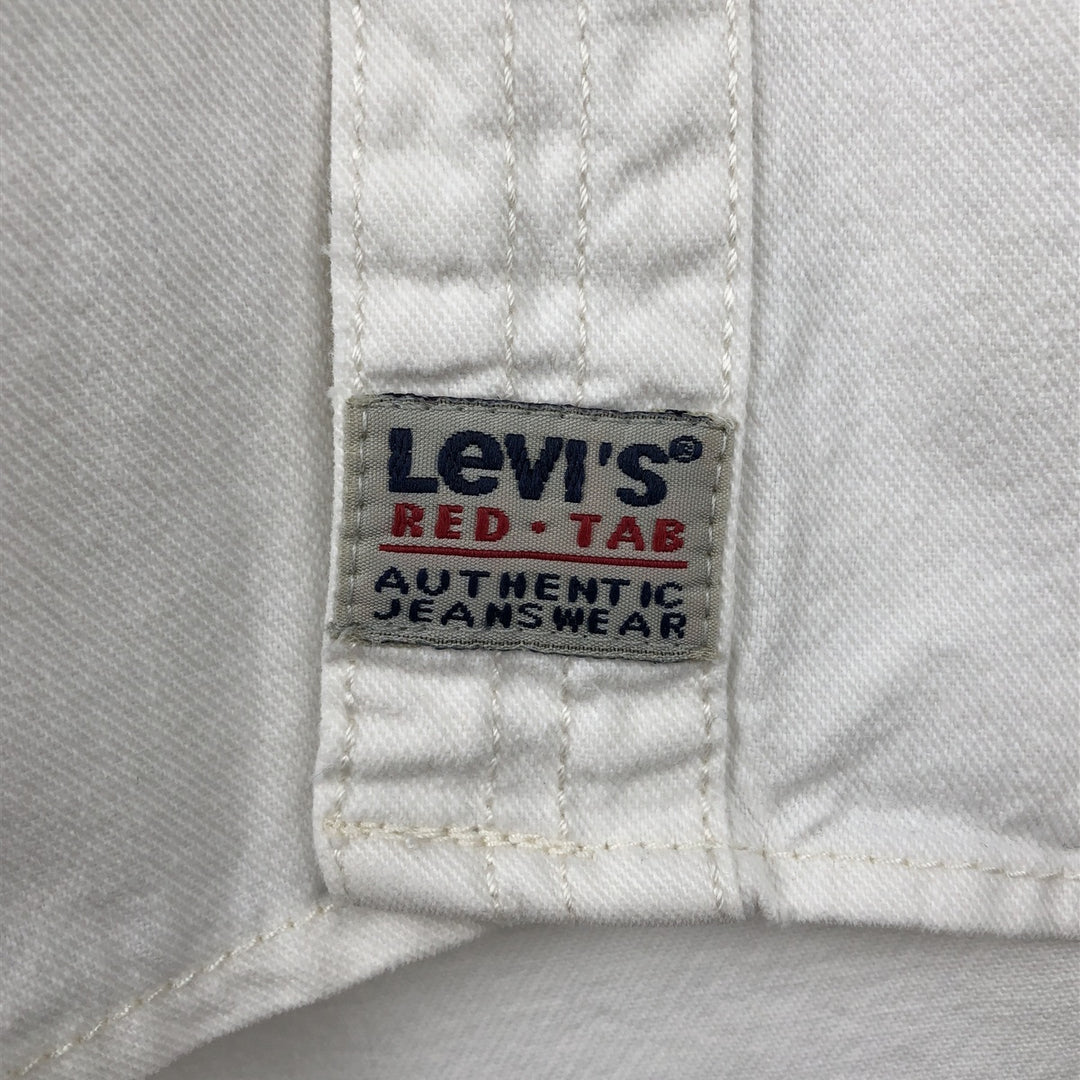Levi's RED TAB Long-Sleeve White Denim Shirt, Men's Size M (Equivalent), Vintage cotton white type Vintage Second Hand