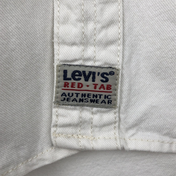 Levi's RED TAB Long-Sleeve White Denim Shirt, Men's Size M (Equivalent), Vintage cotton white type Vintage Second Hand