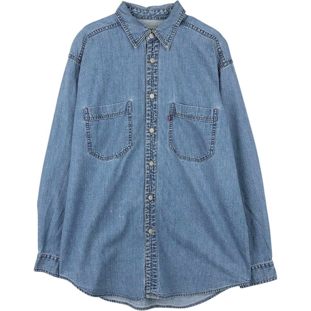 90s-00'S Levi's RED TAB Long-Sleeve Denim Shirt, Men's Size M (approx.), Vintage cotton blue type Vintage Second Hand