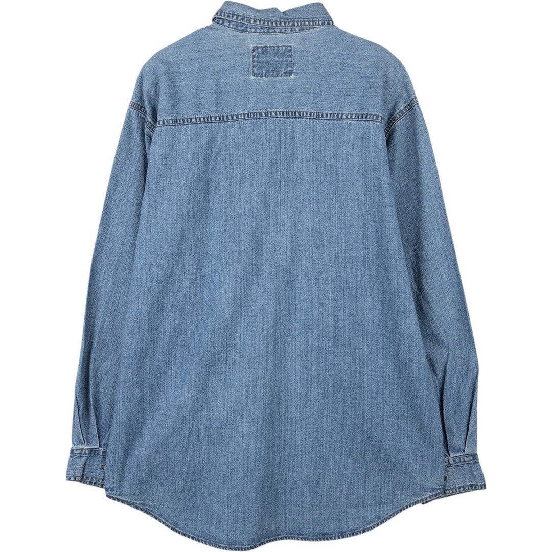 90s-00'S Levi's RED TAB Long-Sleeve Denim Shirt, Men's Size M (approx.), Vintage cotton blue type Vintage Second Hand