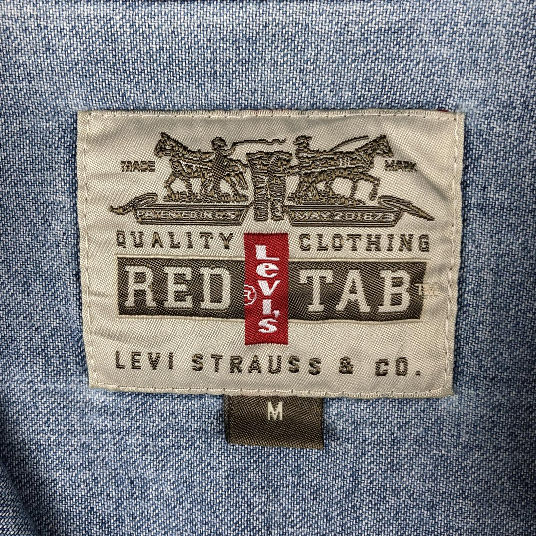 90s-00'S Levi's RED TAB Long-Sleeve Denim Shirt, Men's Size M (approx.), Vintage cotton blue type Vintage Second Hand