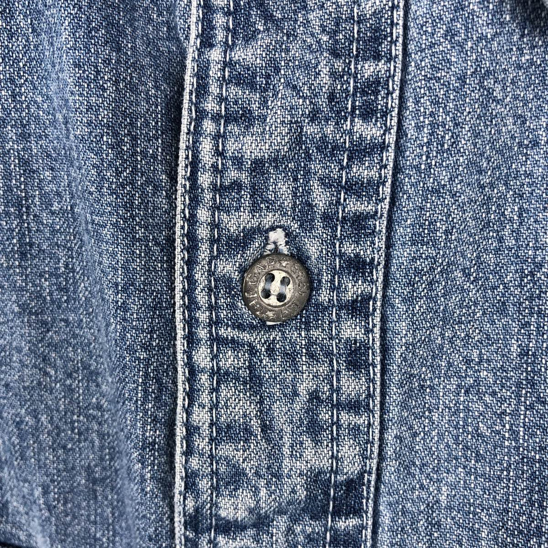 90'S GAP DENIM Vintage Long Sleeve Denim Shirt, Men's Size L cotton blue type Vintage Second Hand