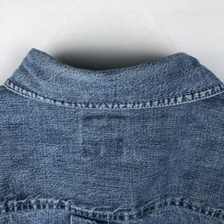 90'S GAP DENIM Vintage Long Sleeve Denim Shirt, Men's Size L cotton blue type Vintage Second Hand