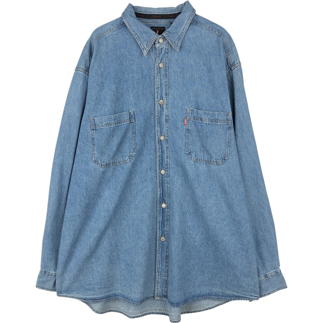 Levi's Red Tab Long Sleeve Denim Shirt, Men's Size XL cotton blue type Vintage Second Hand