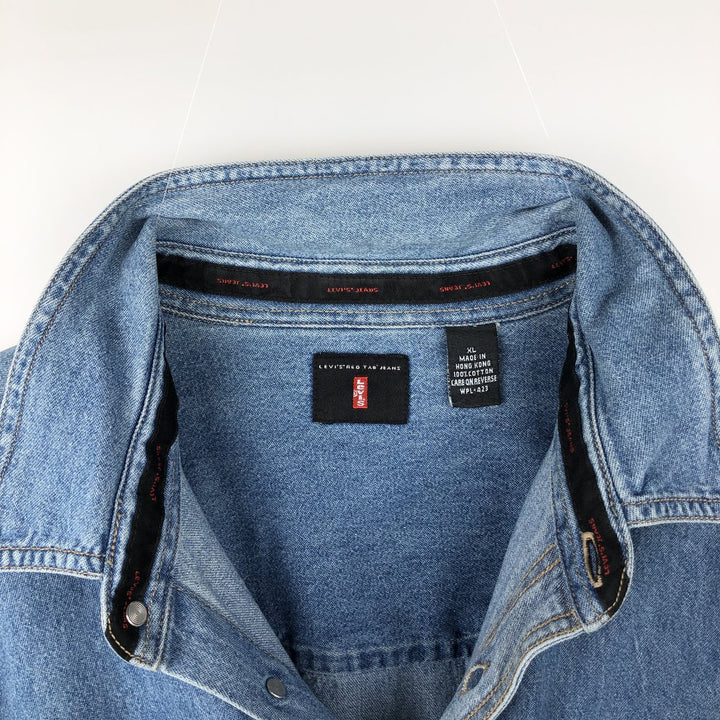 Levi's Red Tab Long Sleeve Denim Shirt, Men's Size XL cotton blue type Vintage Second Hand