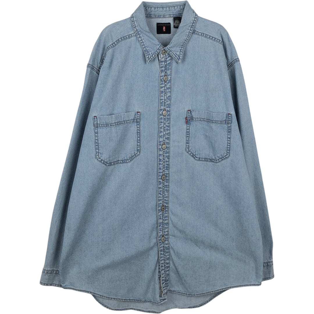 Levi's Red Tab Long Sleeve Denim Shirt, Men's Size L cotton blue type Vintage Second Hand