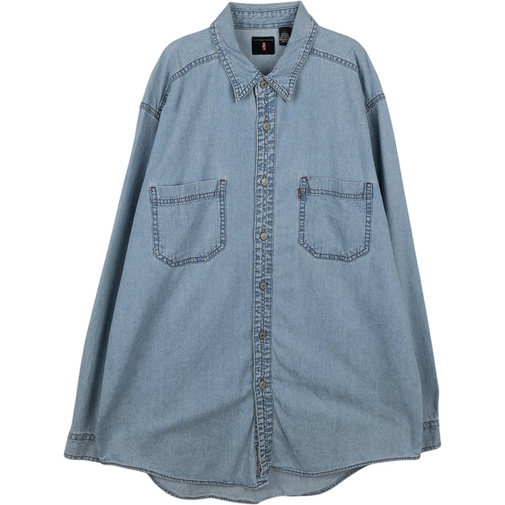 Levi's Red Tab Long Sleeve Denim Shirt, Men's Size L cotton blue type Vintage Second Hand