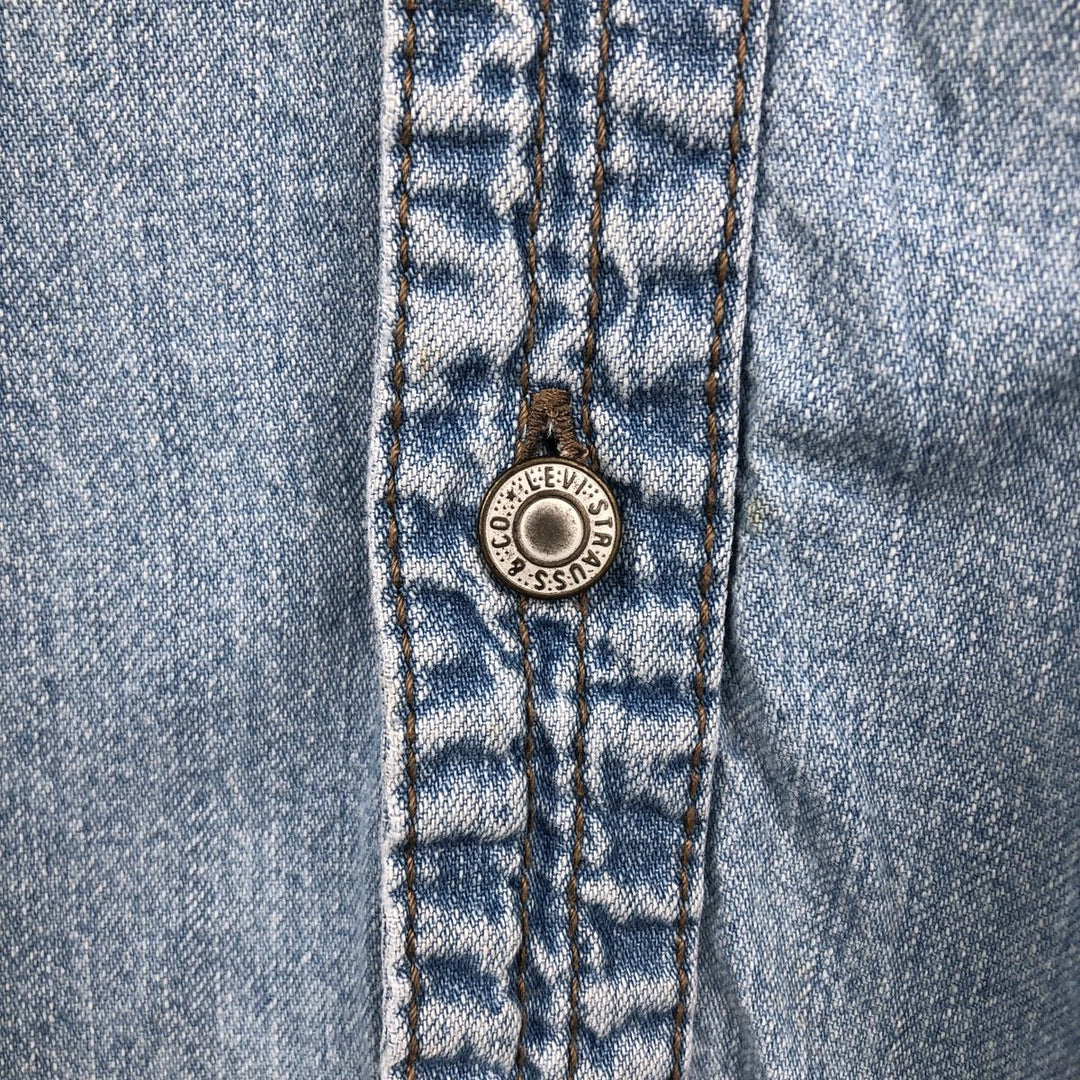 Levi's Red Tab Long Sleeve Denim Shirt, Men's Size L cotton blue type Vintage Second Hand