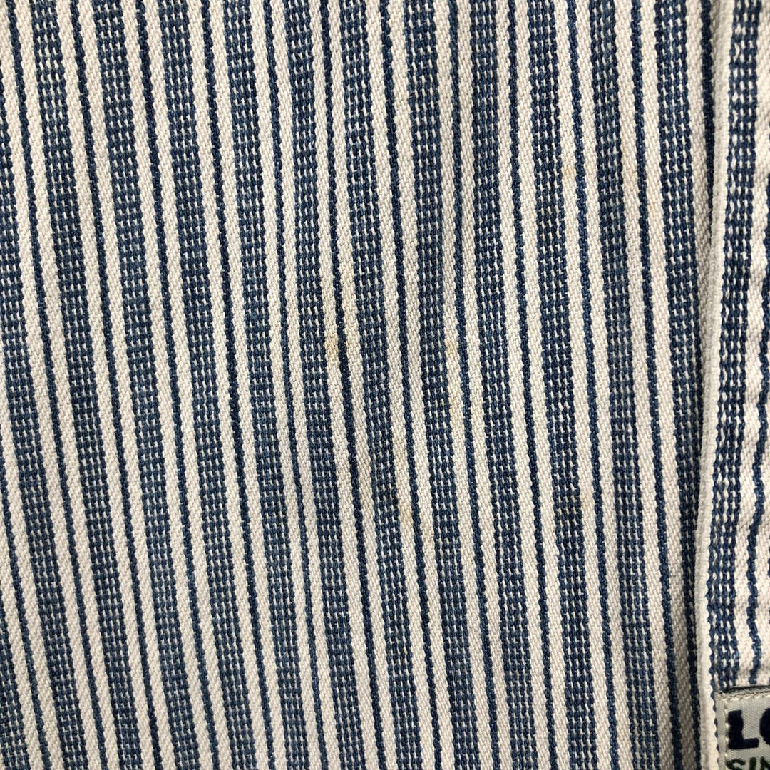 90'S Levi's Multi-Striped Long-Sleeve Denim Shirt, Men's Size M (Equivalent), Vintage cotton navy blue type Vintage Second Hand