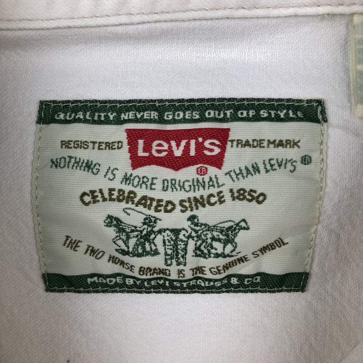90'S Levi's long-sleeved white denim shirt, men's size L equivalent, vintage. cotton white type Vintage Second Hand