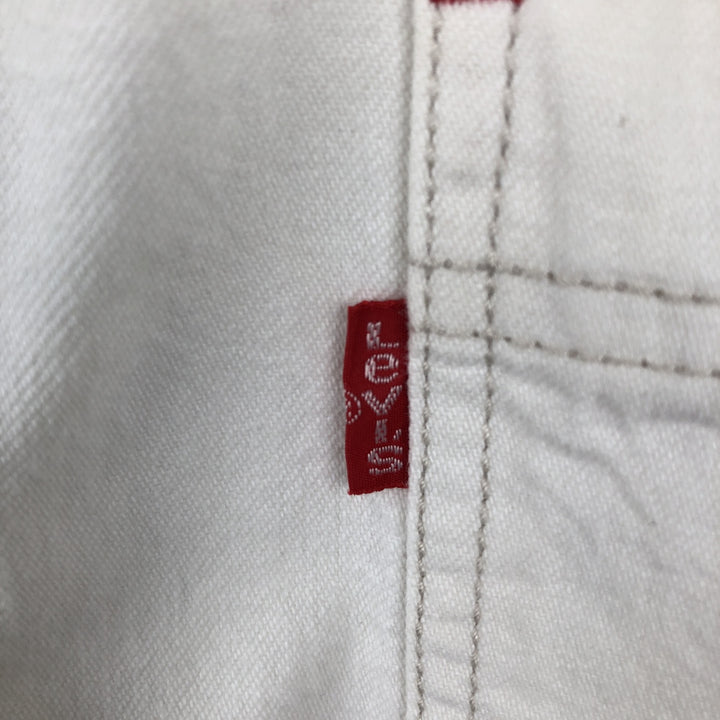 90'S Levi's long-sleeved white denim shirt, men's size L equivalent, vintage. cotton white type Vintage Second Hand