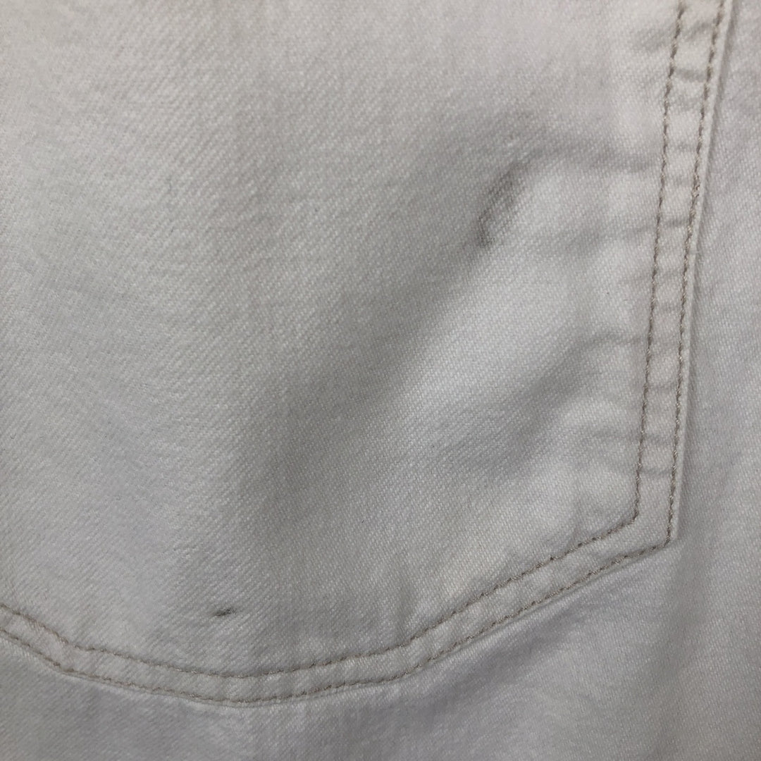 90'S Levi's long-sleeved white denim shirt, men's size L equivalent, vintage. cotton white type Vintage Second Hand