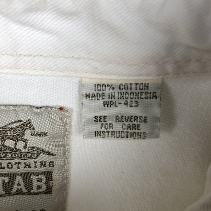 Levi's RED TAB Long-Sleeve Button-Down White Denim Shirt, Men's Size XL (approx.) cotton white type Vintage Second Hand