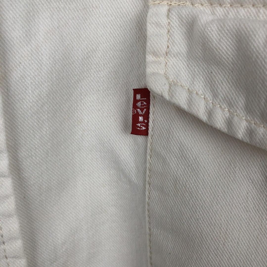 Levi's RED TAB Long-Sleeve Button-Down White Denim Shirt, Men's Size XL (approx.) cotton white type Vintage Second Hand