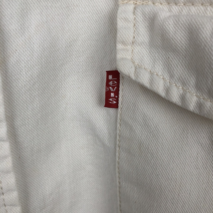 Levi's RED TAB Long-Sleeve Button-Down White Denim Shirt, Men's Size XL (approx.) cotton white type Vintage Second Hand