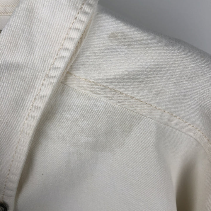 Levi's RED TAB Long-Sleeve Button-Down White Denim Shirt, Men's Size XL (approx.) cotton white type Vintage Second Hand