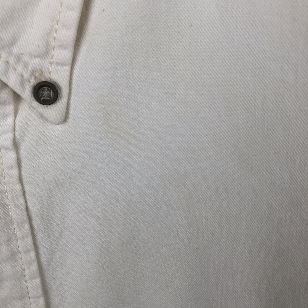 Levi's RED TAB Long-Sleeve Button-Down White Denim Shirt, Men's Size XL (approx.) cotton white type Vintage Second Hand