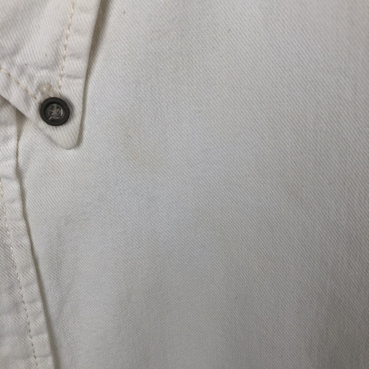Levi's RED TAB Long-Sleeve Button-Down White Denim Shirt, Men's Size XL (approx.) cotton white type Vintage Second Hand