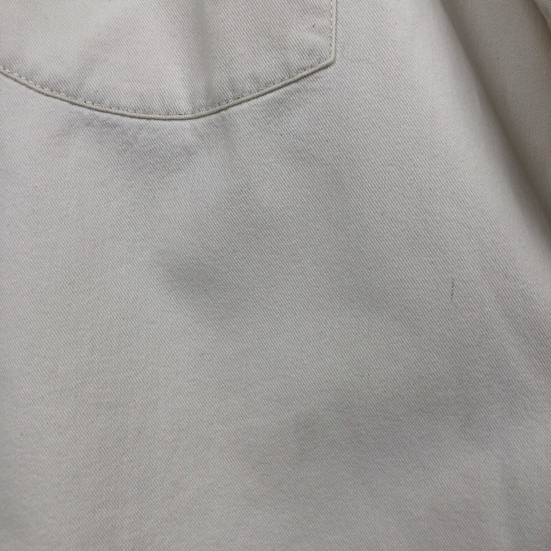 Levi's RED TAB Long-Sleeve Button-Down White Denim Shirt, Men's Size XL (approx.) cotton white type Vintage Second Hand