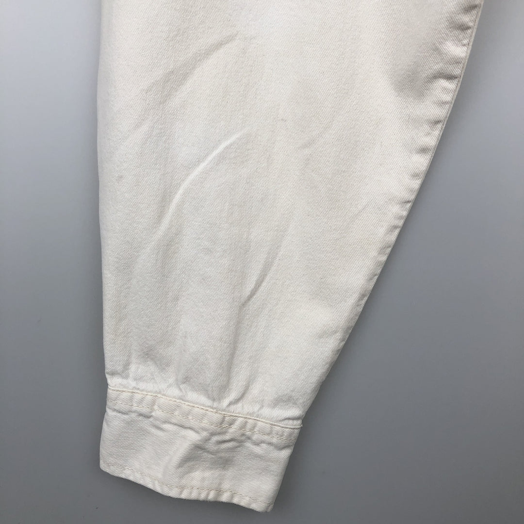 Levi's RED TAB Long-Sleeve Button-Down White Denim Shirt, Men's Size XL (approx.) cotton white type Vintage Second Hand