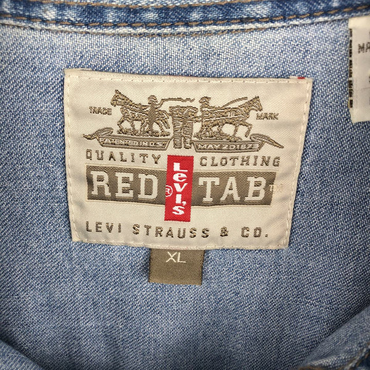 Levi's Red Tab Long Sleeve Denim Shirt, Men's Size XL cotton blue type Vintage Second Hand