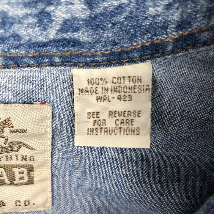 Levi's Red Tab Long Sleeve Denim Shirt, Men's Size XL cotton blue type Vintage Second Hand