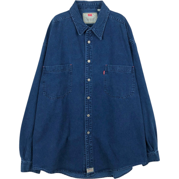 Levi's Red Tab Long Sleeve Denim Shirt, Men's Size XL cotton blue type Vintage Second Hand