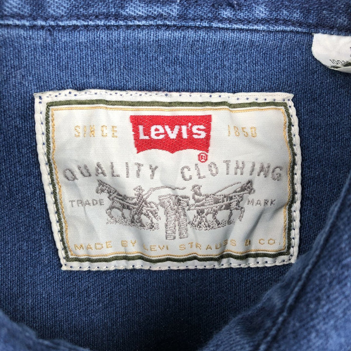 Levi's Red Tab Long Sleeve Denim Shirt, Men's Size XL cotton blue type Vintage Second Hand