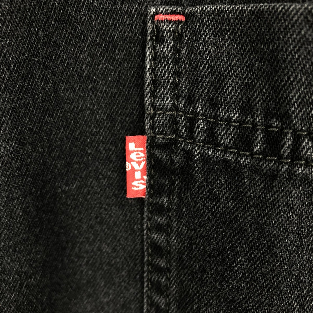 Levi's long-sleeved black denim shirt, size L, men's cotton black type Vintage Second Hand