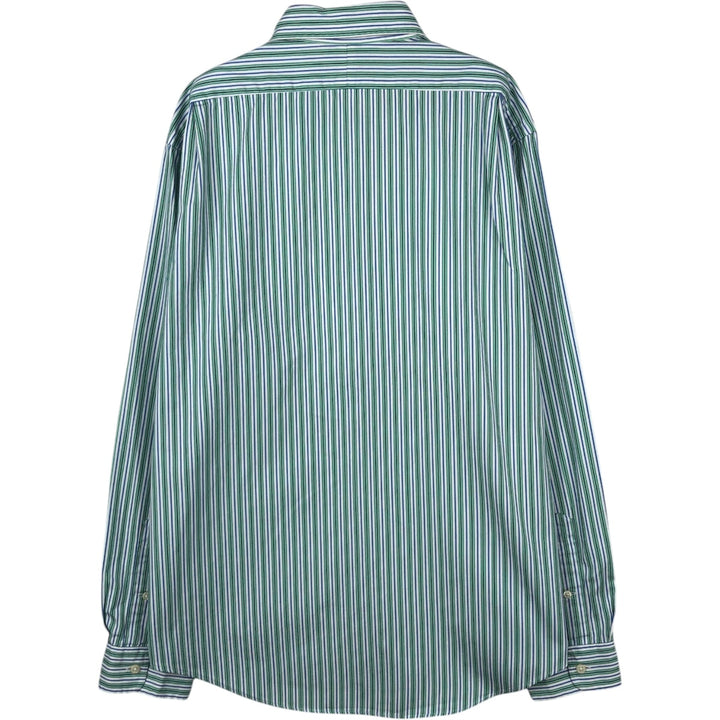 Ralph Lauren POLO by Ralph Lauren STANTON CUSTOM FIT Long-Sleeve Striped Shirt, Men's Size L (approx.) cotton Blue type light blue Vintage Second Hand