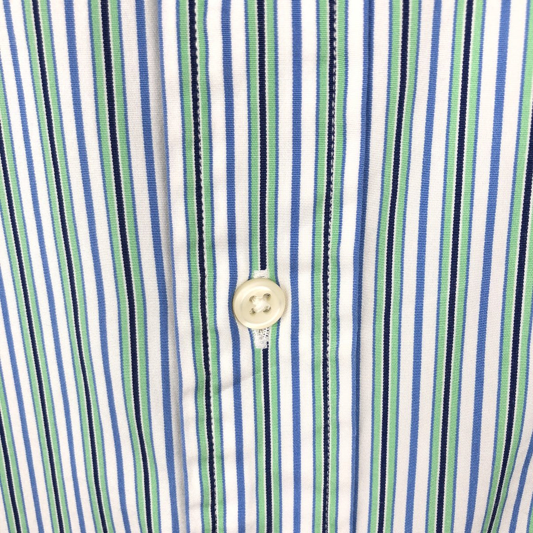 Ralph Lauren POLO by Ralph Lauren STANTON CUSTOM FIT Long-Sleeve Striped Shirt, Men's Size L (approx.) cotton Blue type light blue Vintage Second Hand