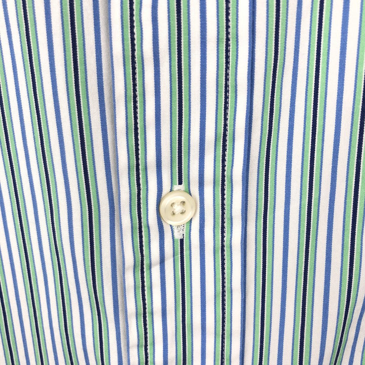 Ralph Lauren POLO by Ralph Lauren STANTON CUSTOM FIT Long-Sleeve Striped Shirt, Men's Size L (approx.) cotton Blue type light blue Vintage Second Hand