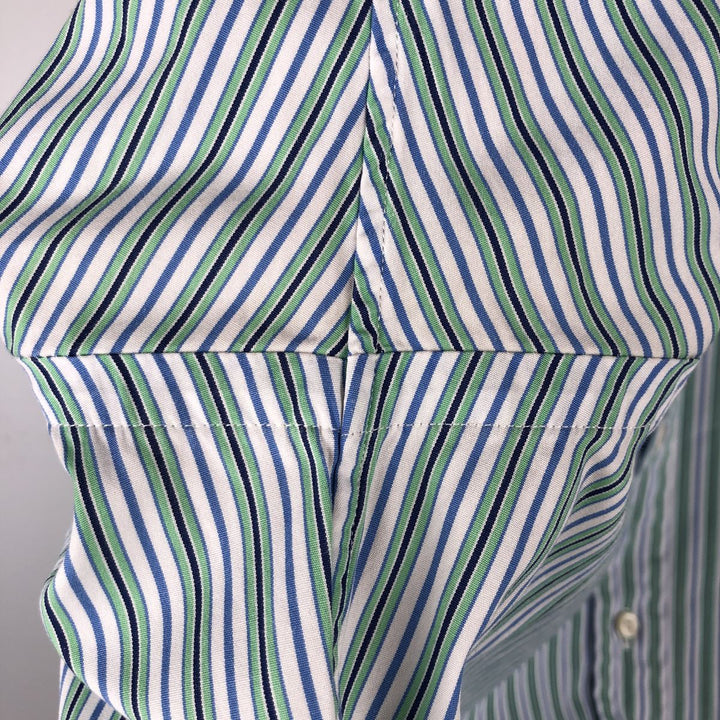 Ralph Lauren POLO by Ralph Lauren STANTON CUSTOM FIT Long-Sleeve Striped Shirt, Men's Size L (approx.) cotton Blue type light blue Vintage Second Hand