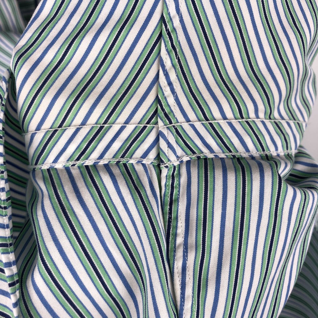 Ralph Lauren POLO by Ralph Lauren STANTON CUSTOM FIT Long-Sleeve Striped Shirt, Men's Size L (approx.) cotton Blue type light blue Vintage Second Hand